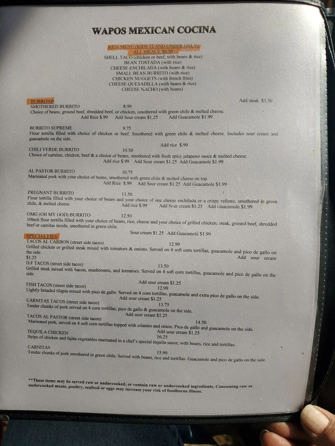 Menu 1