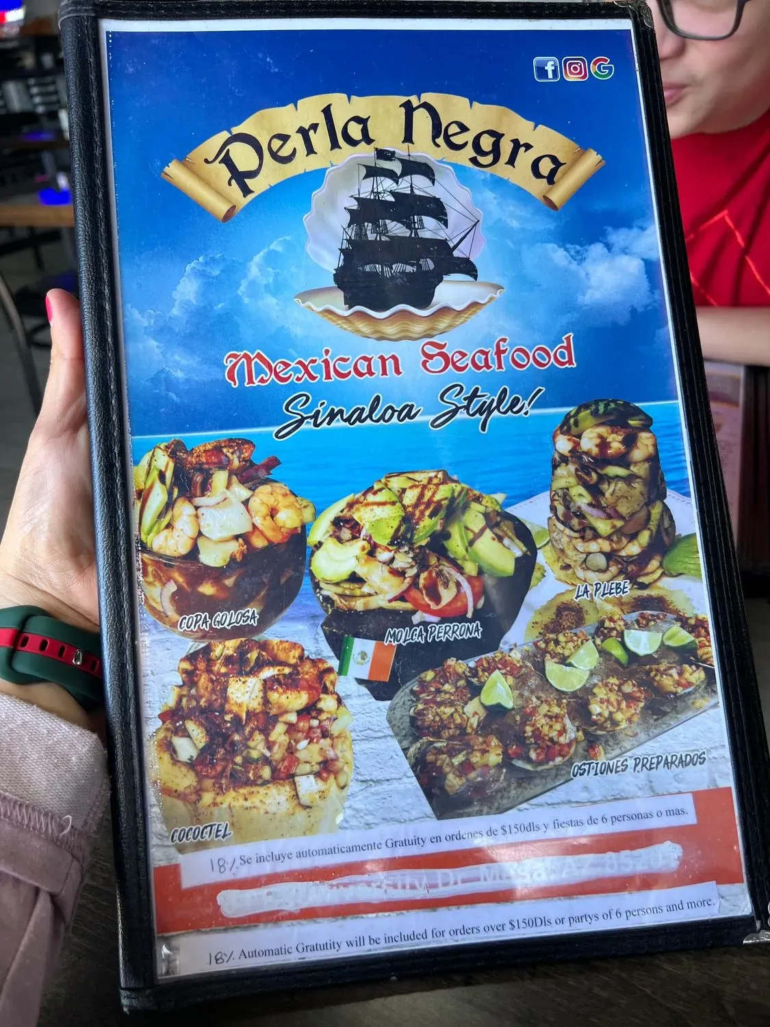 Perla Negra Mexican Seafood Menu - Updated November 2025
