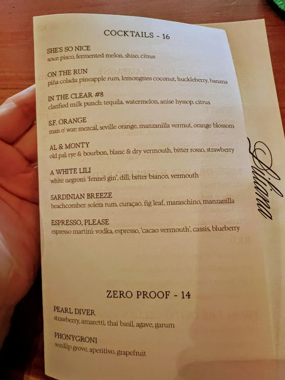 Menu 5