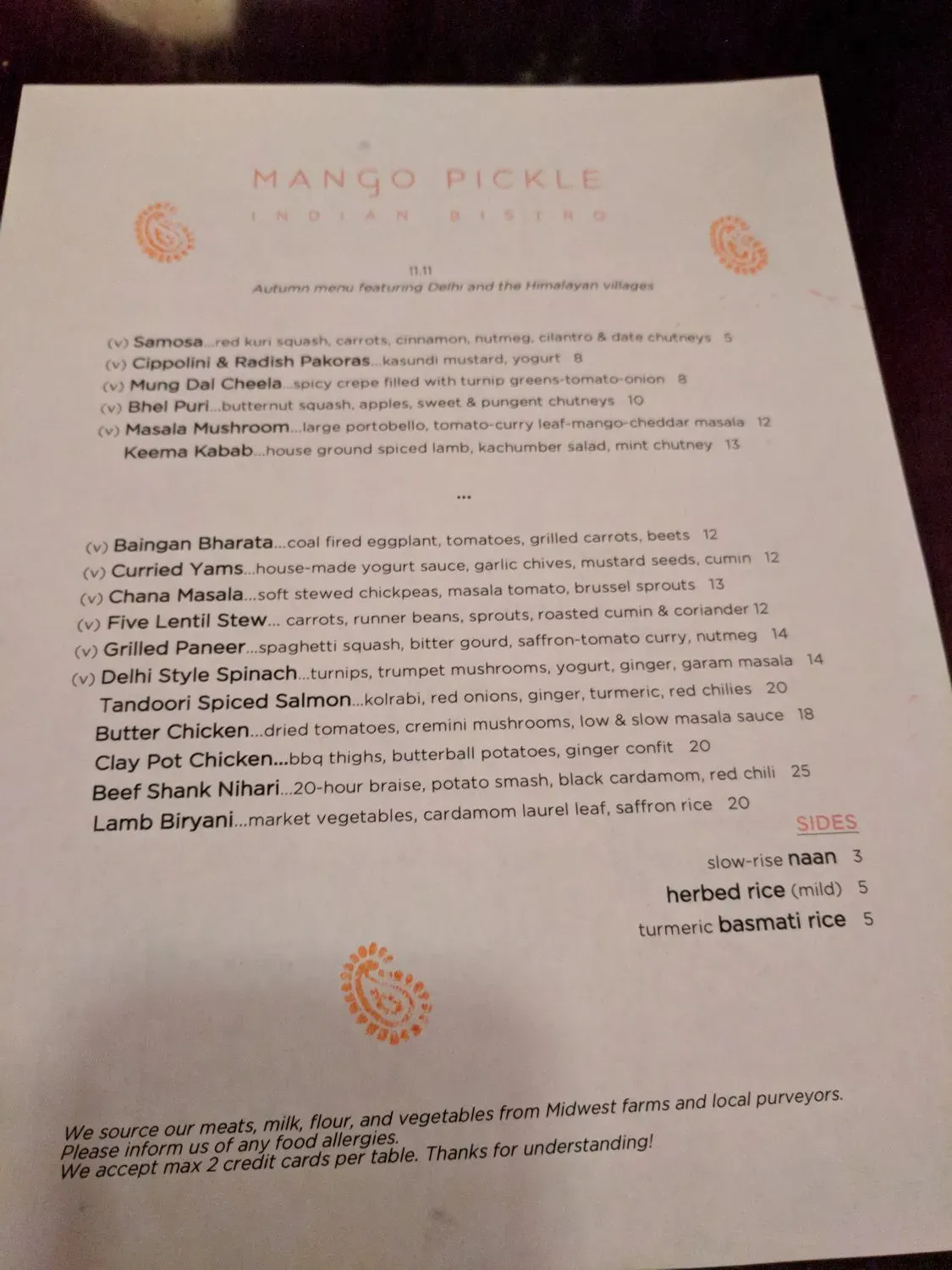 Menu 5