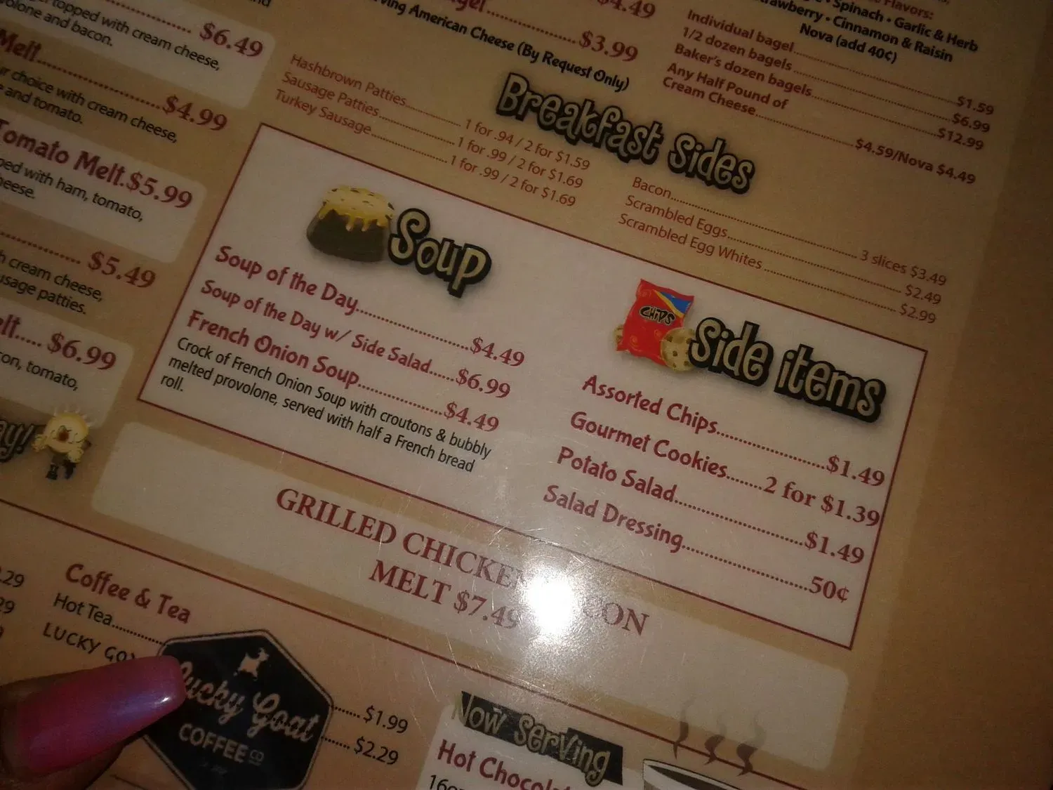 Bagel Bagel Menu - Updated November 2025