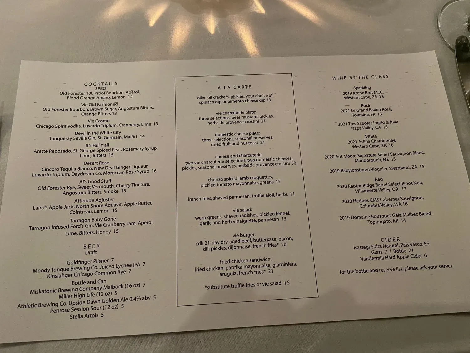 Menu 1