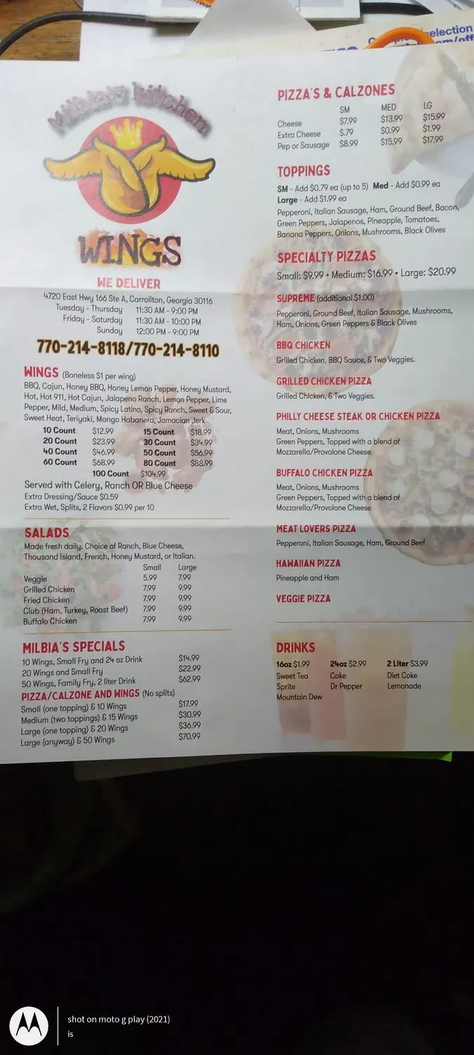 Menu 5