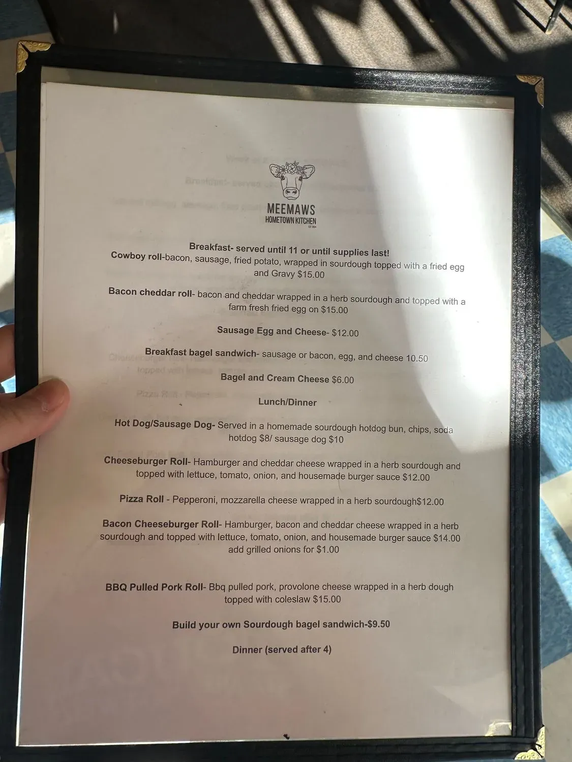 MeeMaws Hometown Kitchen Menu - Updated November 2025