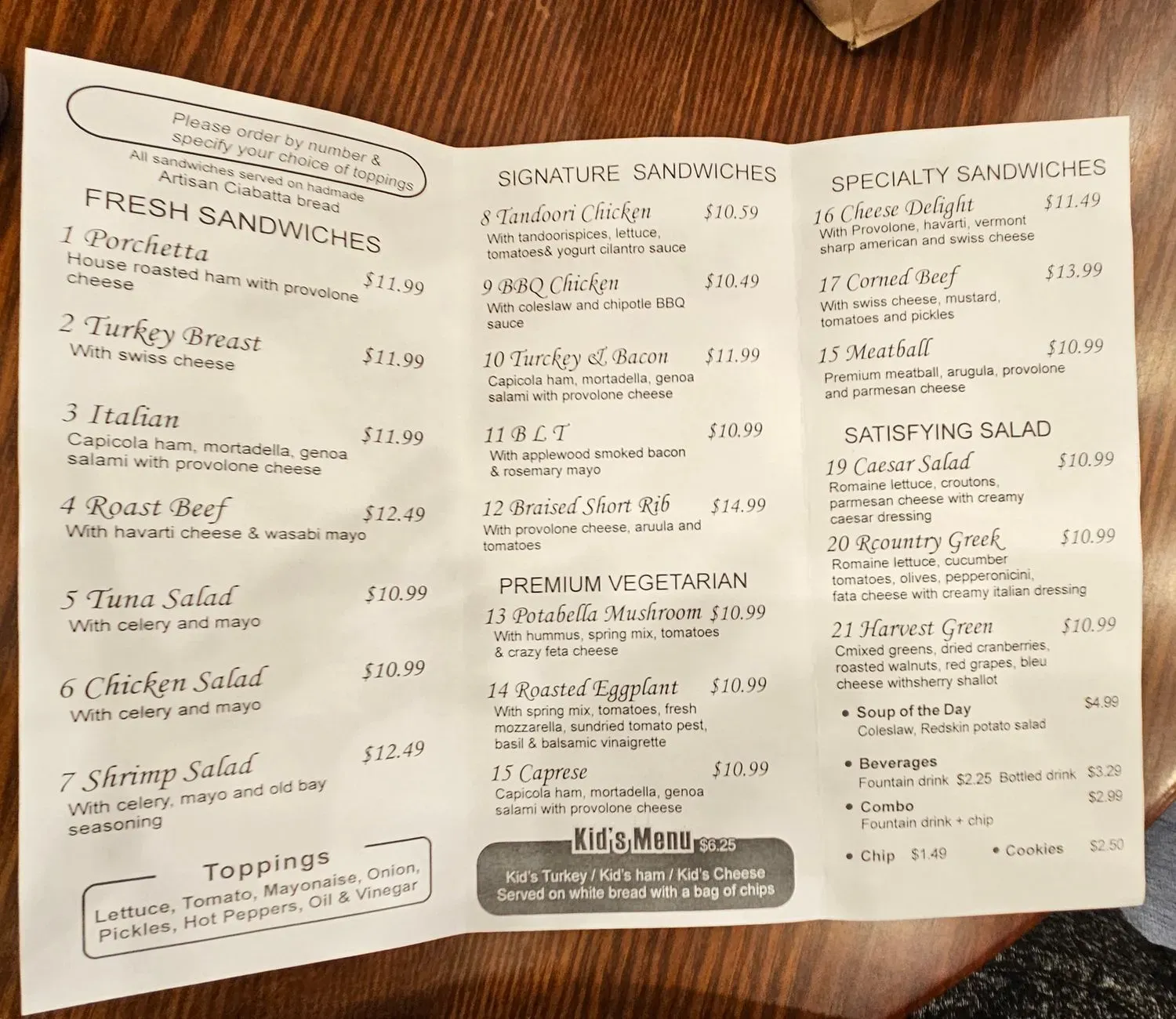 Menu 2