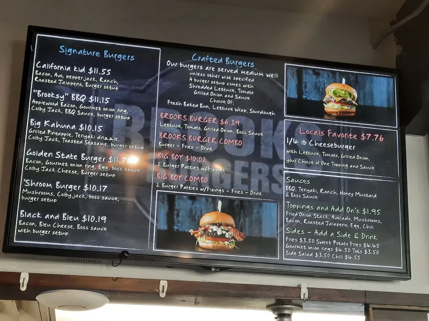 Brooks Burgers Pismo Beach Menu - Updated September 2025
