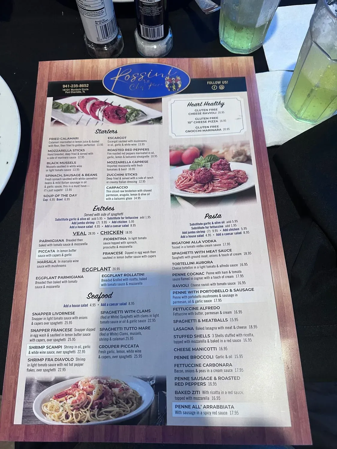 Rossini by Chef Rocco Menu - Updated November 2025