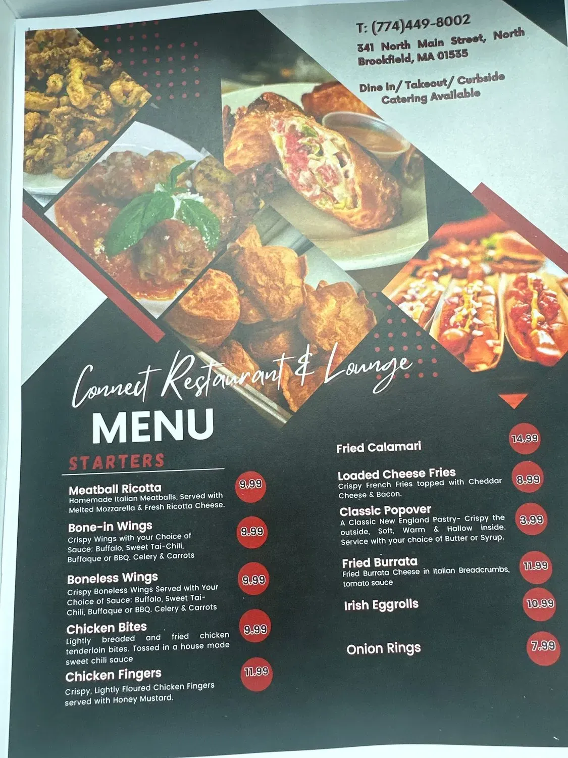 Connect Restaurant & Lounge North Brookfield Menu - Updated November 2025
