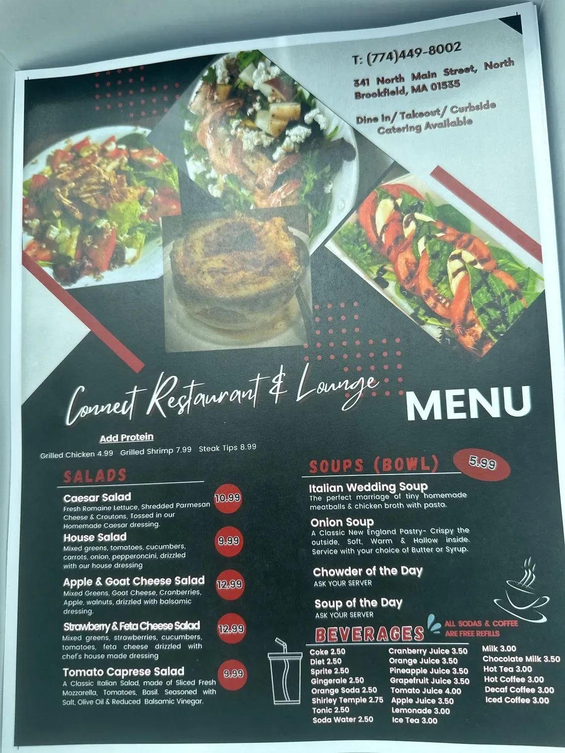 Connect Restaurant & Lounge North Brookfield Menu - Updated November 2025