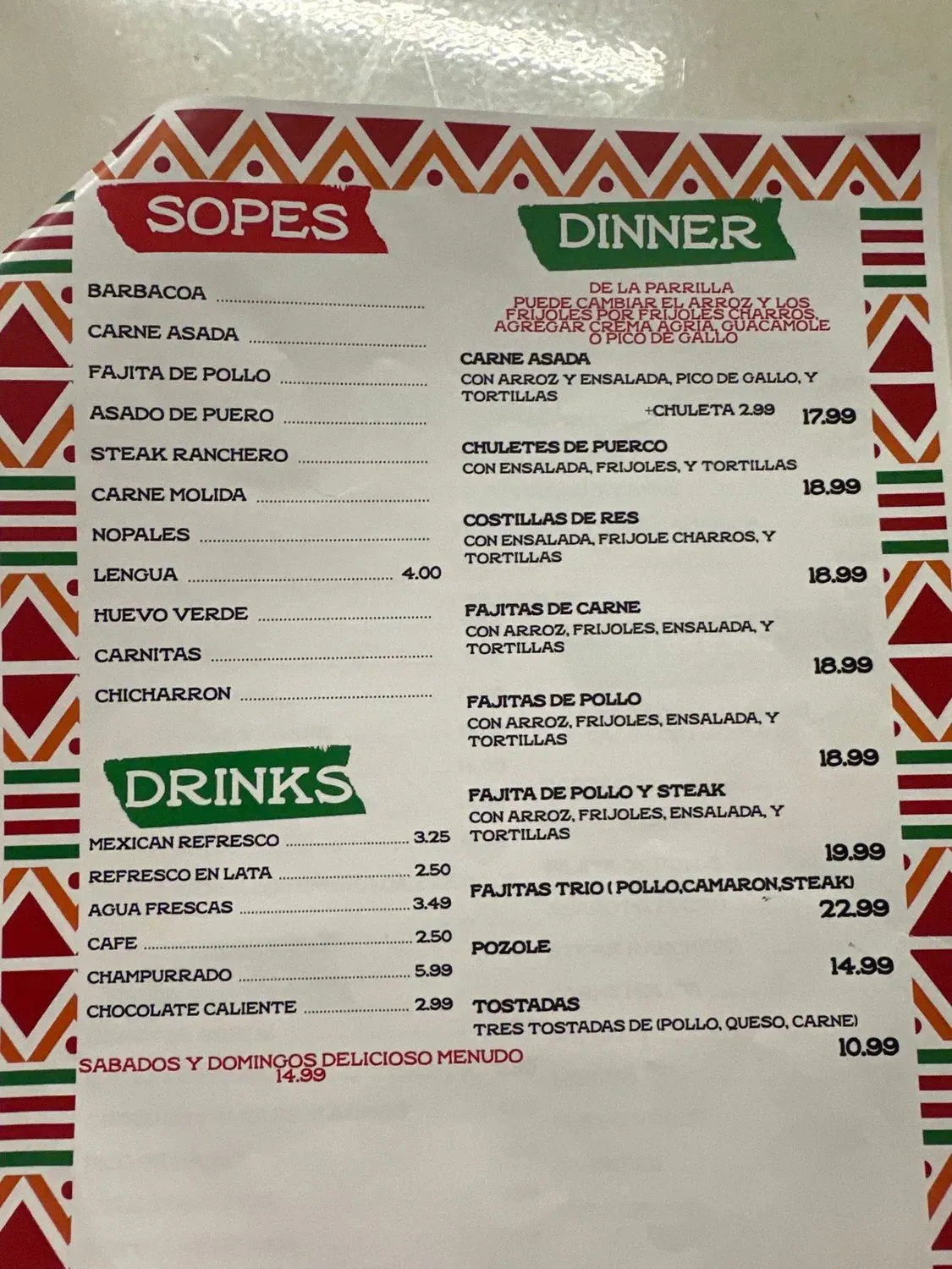 Menu 1