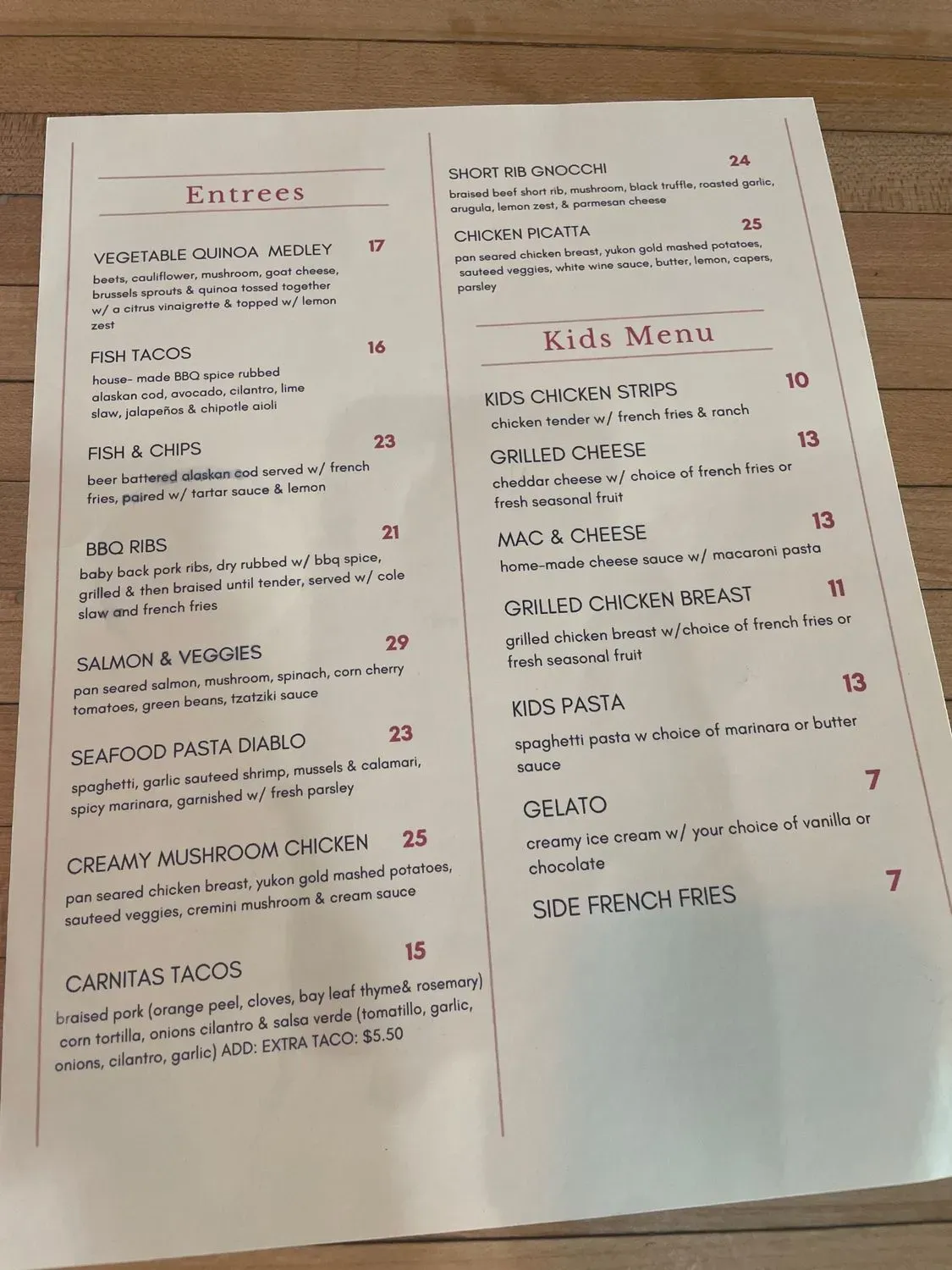 Menu 1