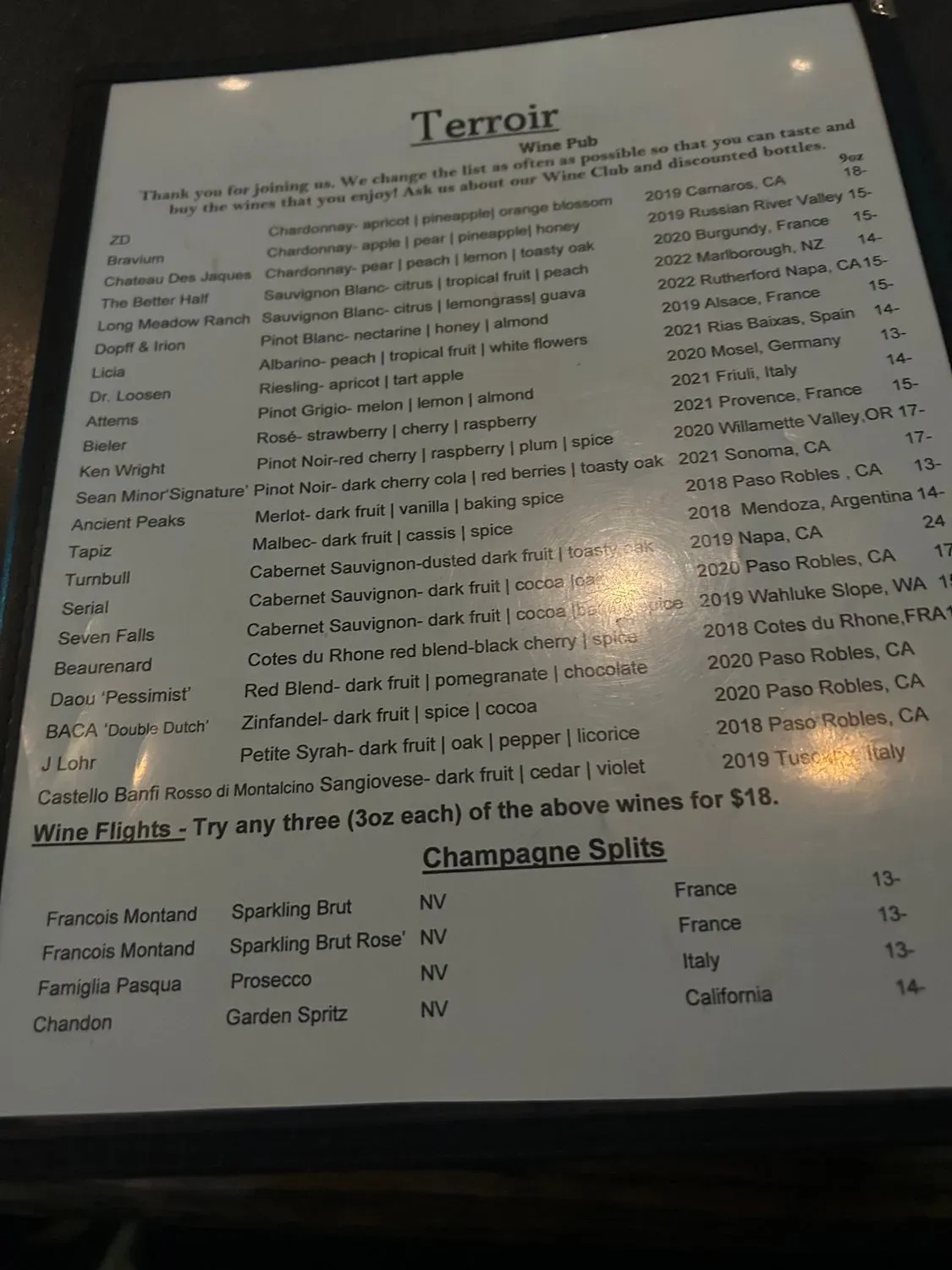 Menu 1