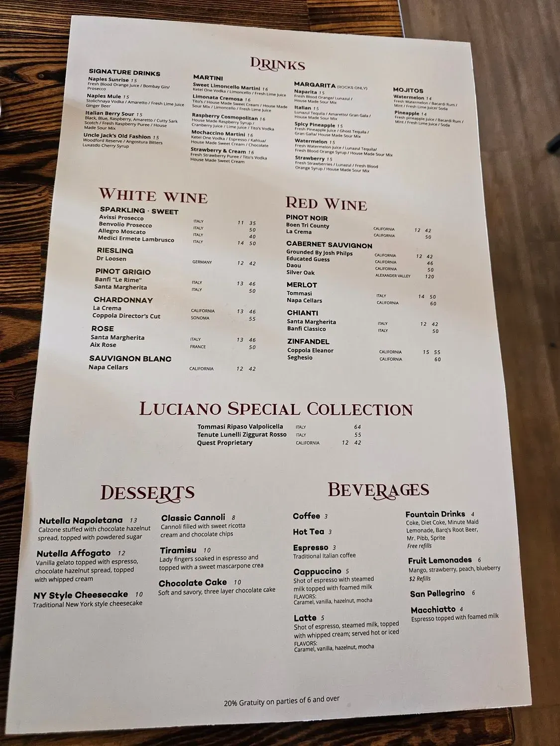 Menu 1