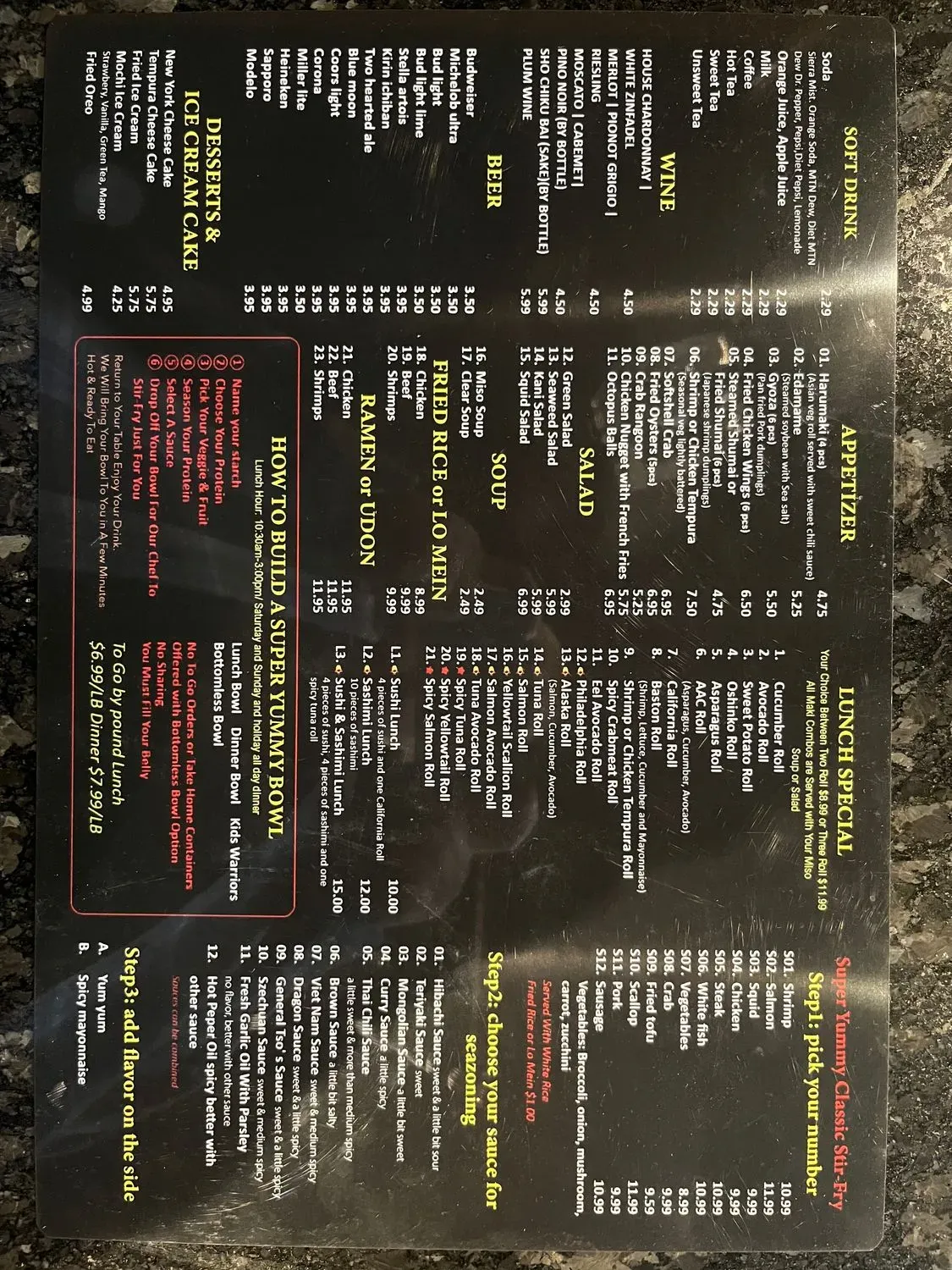 Menu 1