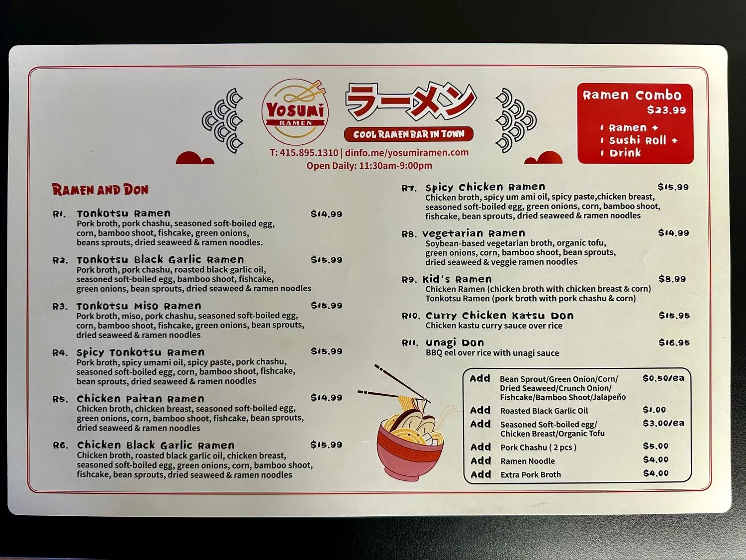 Menu 1