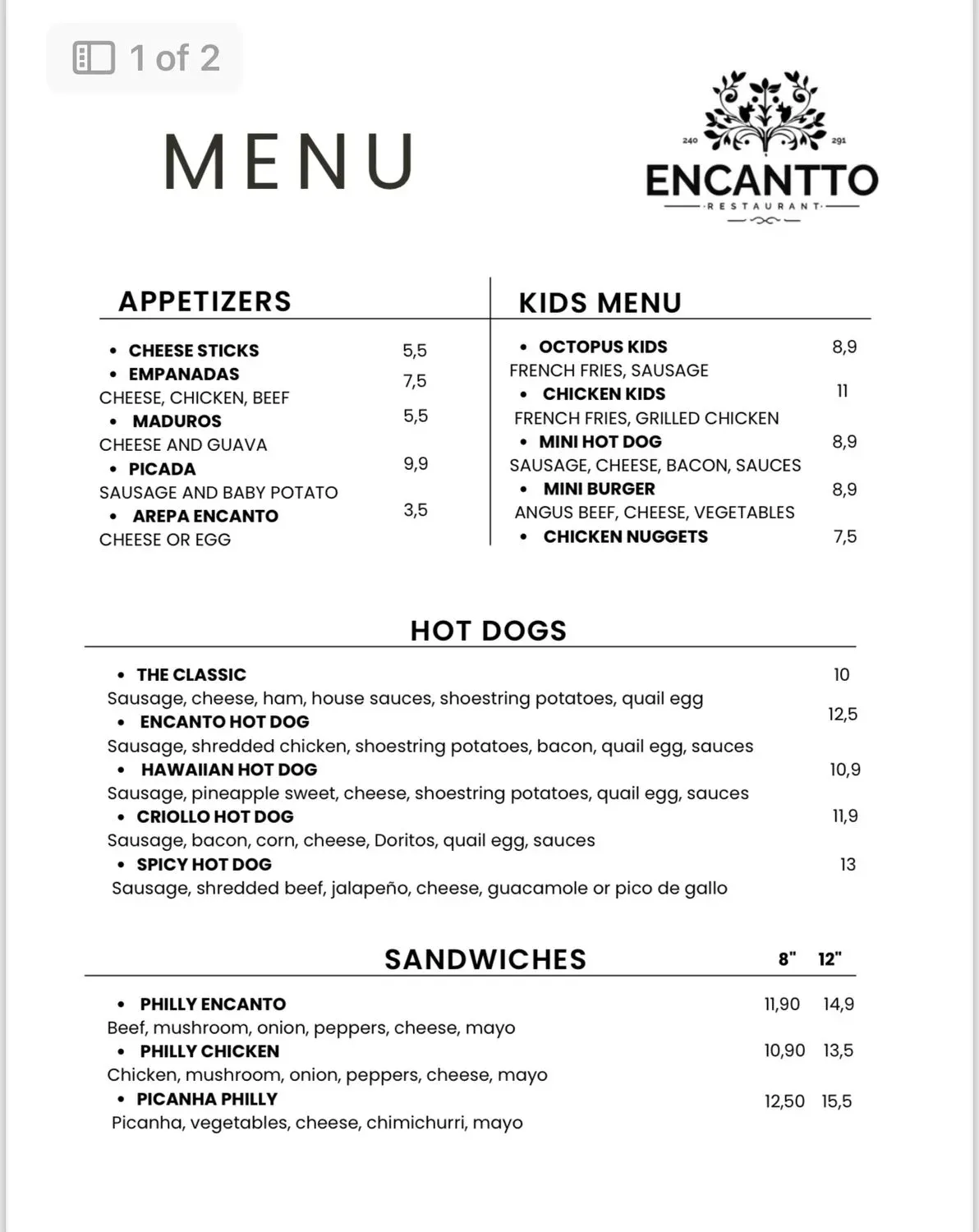 Menu 3