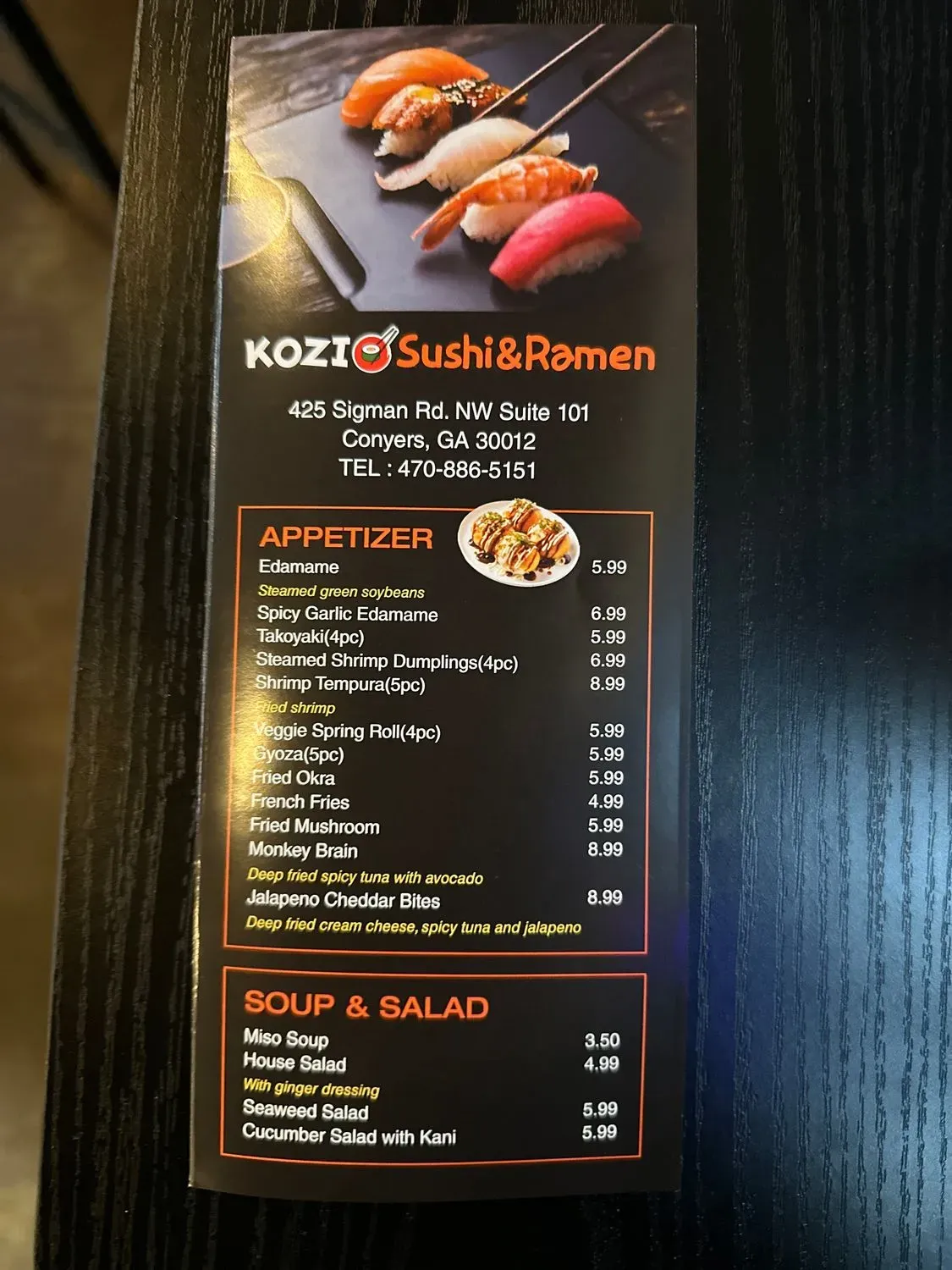 Menu 5