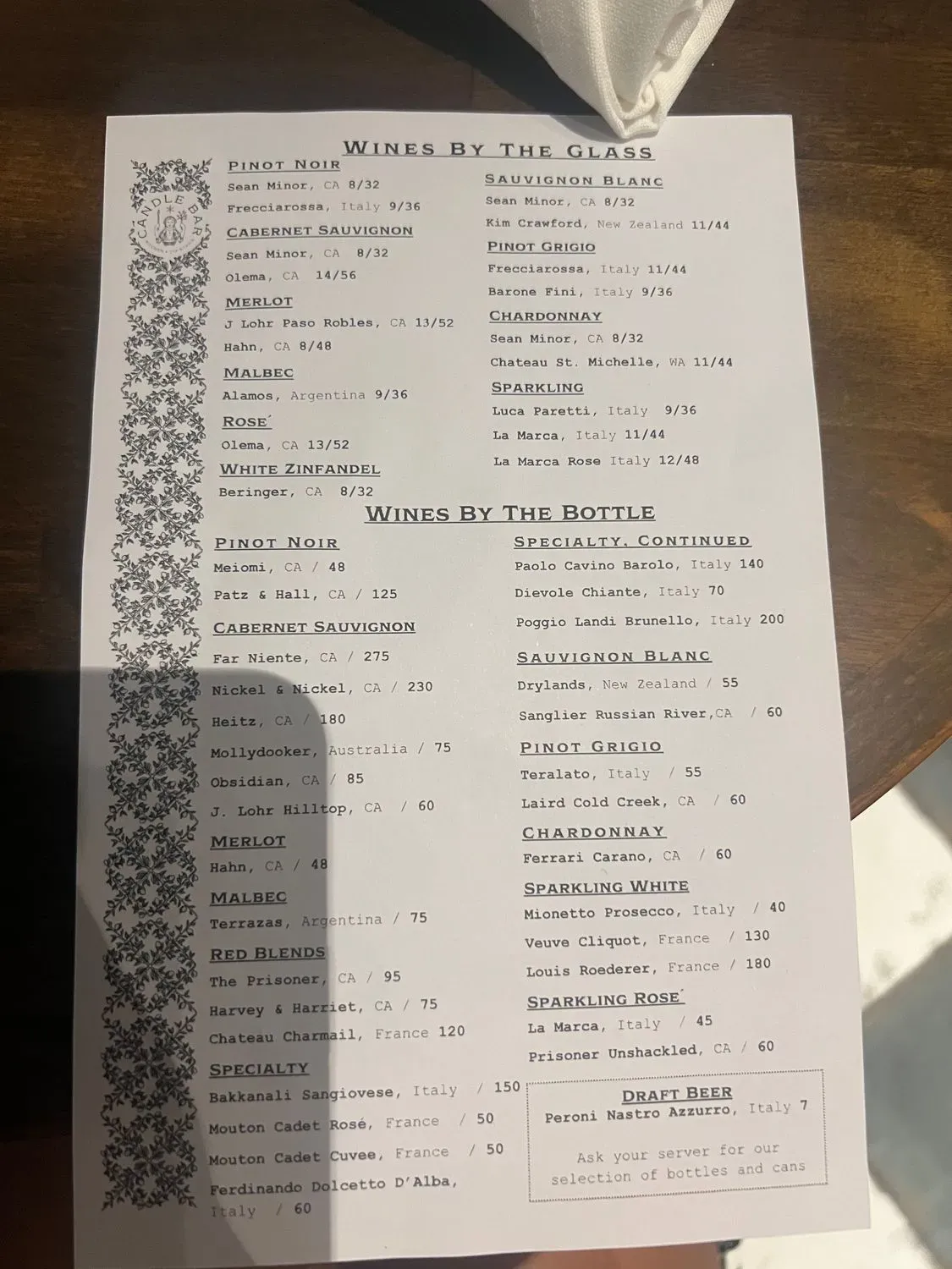 Menu 1