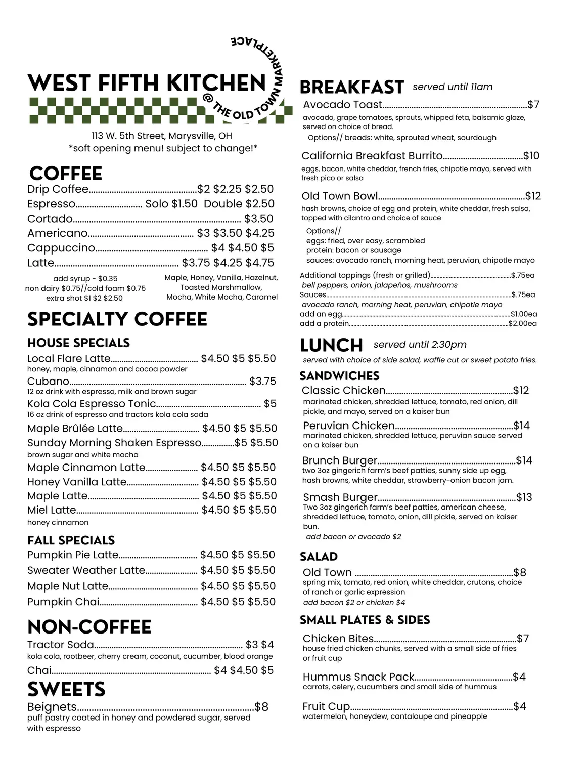 Menu 2