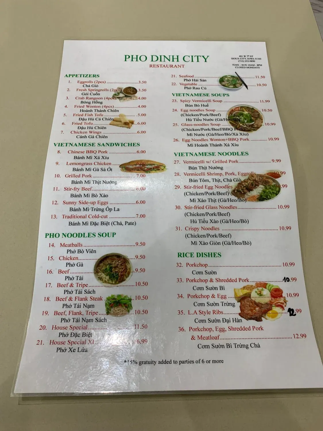 Menu 1