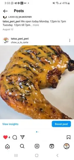 Tatso Peri Peri Grilled Chicken