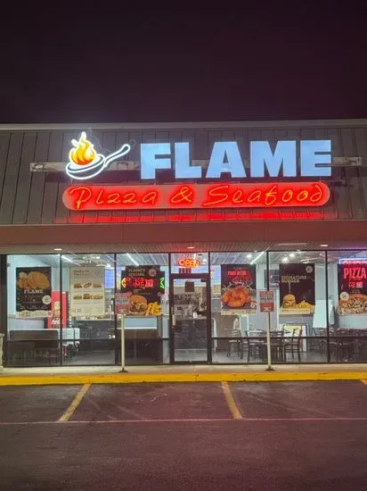 Flame pizza seafood