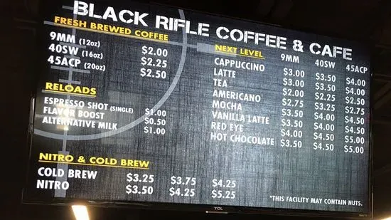 Freedom Coffee Shop serving Black Rifle Coffee