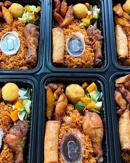 MAKAY AFRICAN FOOD CATERING. Pre-Order Food in 1/2 Pan, Full Pan & Big Bowl Only. We ship to all other states. Call Before