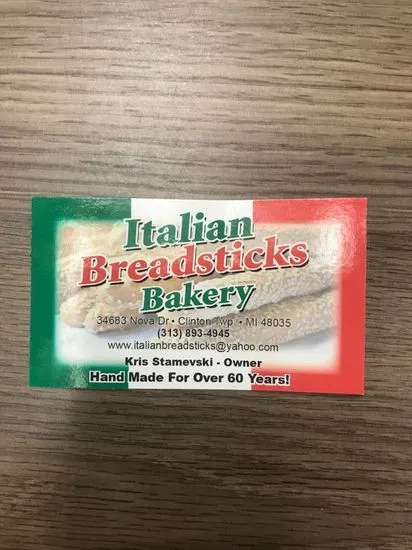 Italian Breadsticks Bakery