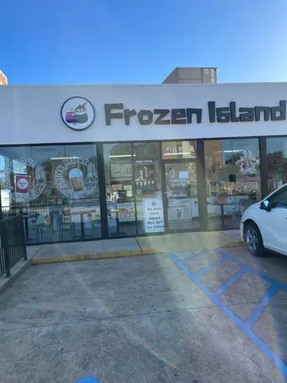 Frozen island ice cream boba tea