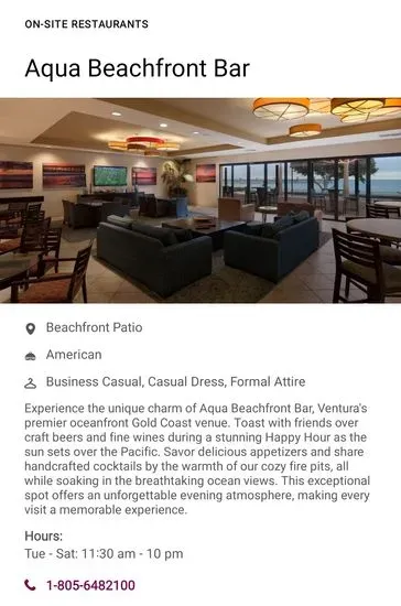 Aqua Beachfront Bar