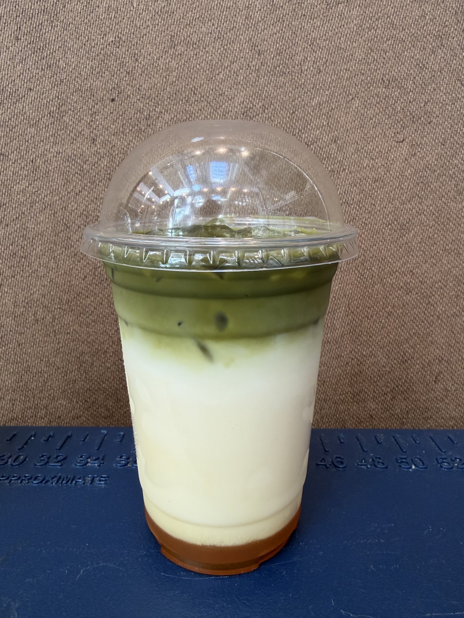 Mango matcha latte