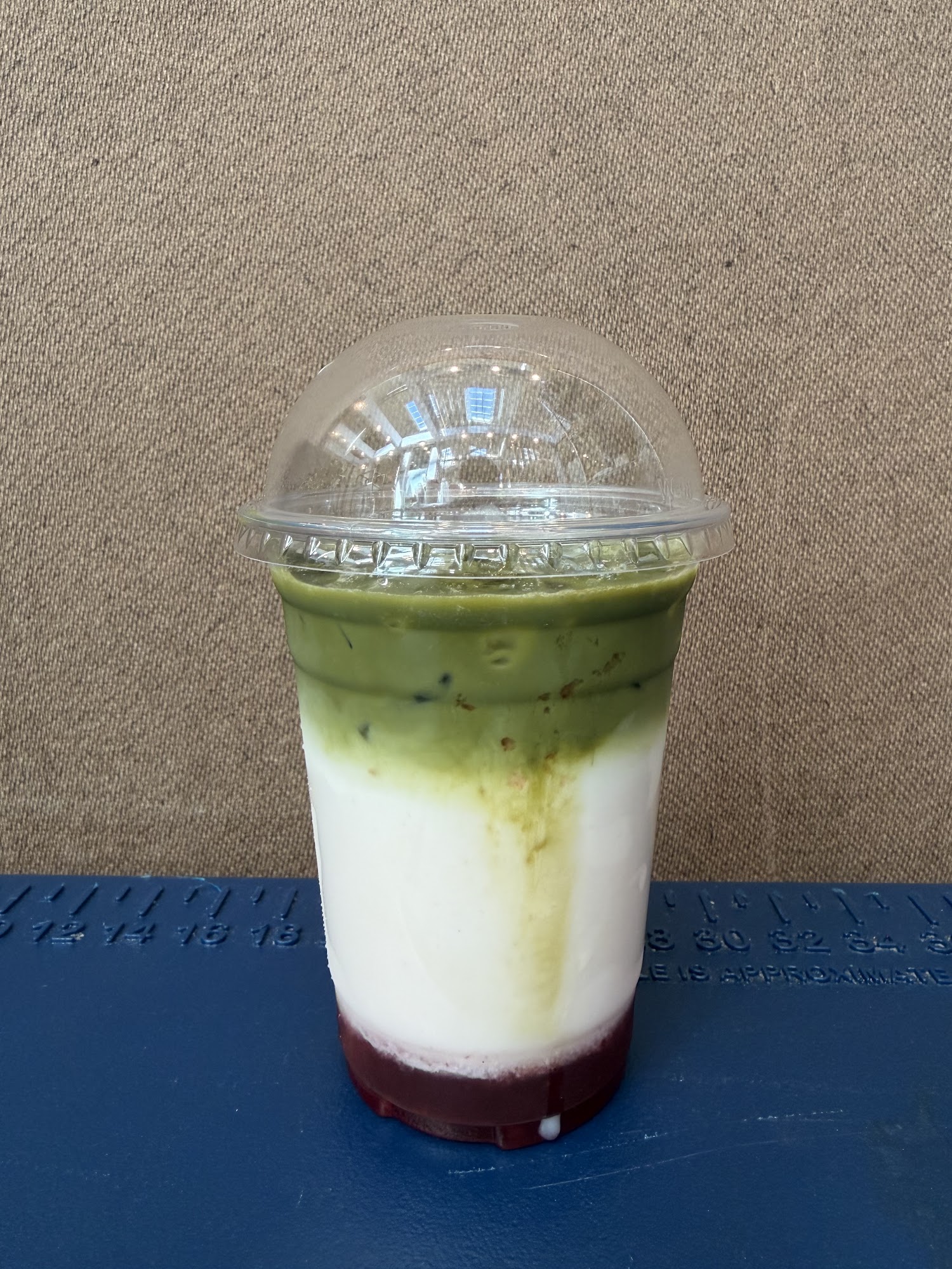 Ube matcha latte