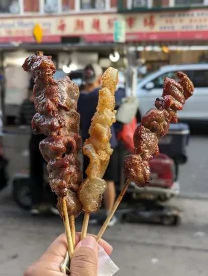 Young Xinjiang BBQ cart