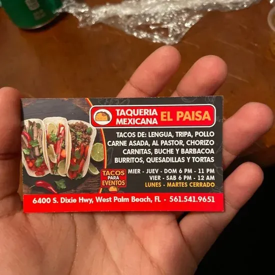 Taqueria Mexicana El Paisa