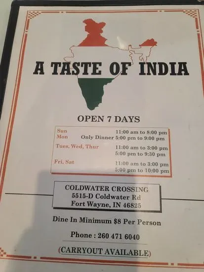 A Taste of India Restaurant