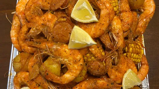 Seafood El Neto camarones Cajun style louisiana