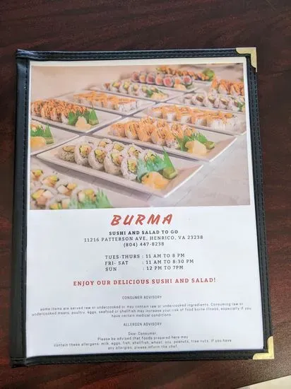 Burma Sushi and Salad To Go