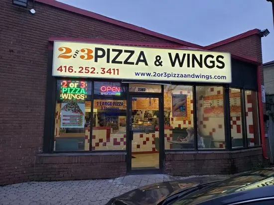 2 or 3 Pizza & Wings