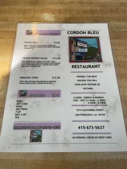 Cordon Bleu Vietnamese Restaurant