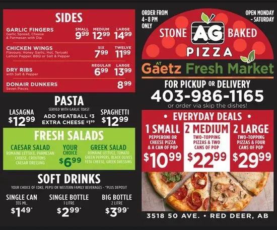 AG Pizza(Gaetz Fresh Market)