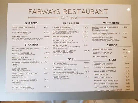 Fairways Restaurant & Cellar Bar - Windmill Village Hotel