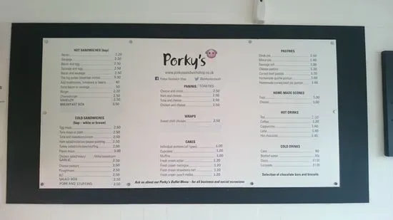 Porkys sandwich bar