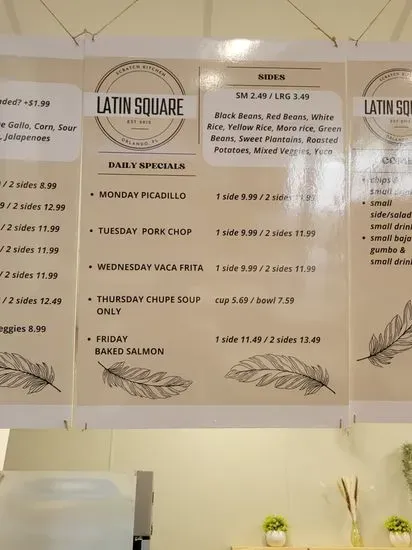 Latin Square Cuisine