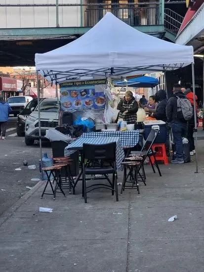 Lady who Grills Meat Ecuadorian