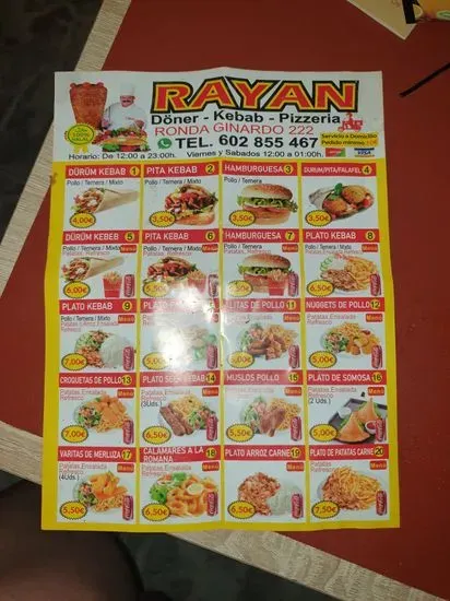 Rayan doner kabab pizzeria