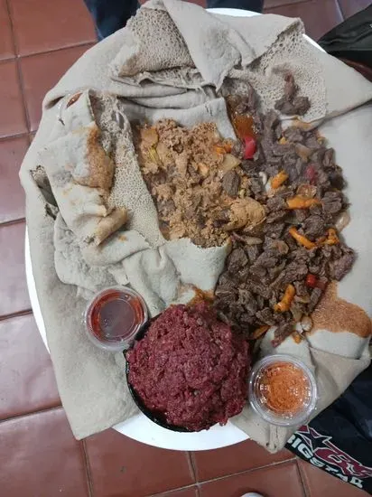 Ethiopian restaurant Lucy Gerocery and meat store