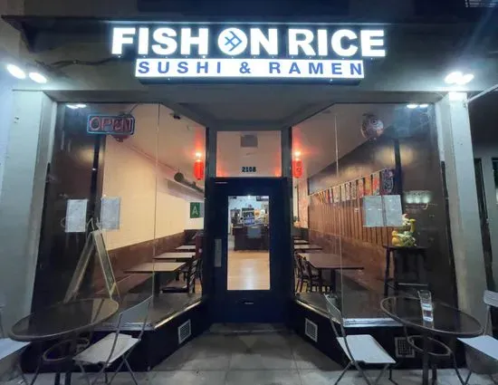 Fish on rice sushi & ramen