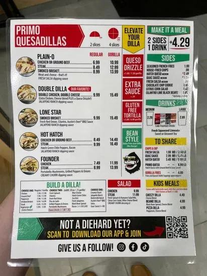 Dillas Quesadillas