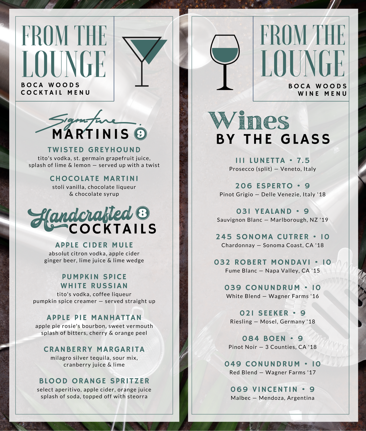 Cocktail Menu